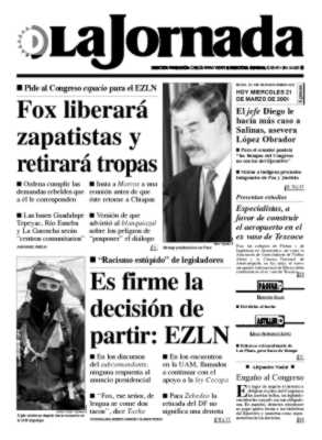 Número donde se publicó la crónica de la visita de los zapatistas a la UAM-X el 20 de marzo de 2001